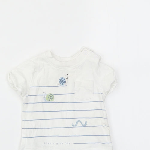 M Baby Blue Geometric  Babygrow One-Piece Size 3-6 Months