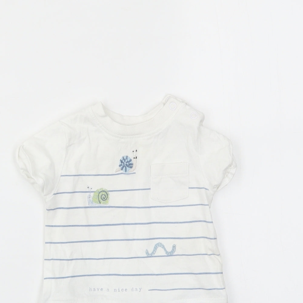 M Baby Blue Geometric  Babygrow One-Piece Size 3-6 Months