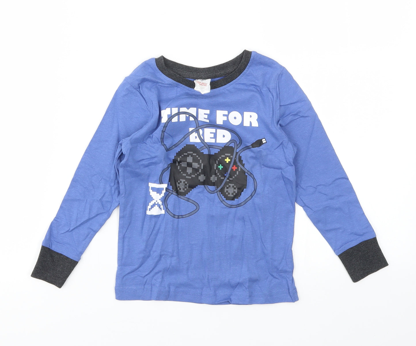 LILY &DAN Boys Blue Animal Print   Pyjama Top Size 3-4 Years