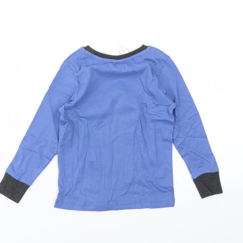 LILY &DAN Boys Blue Animal Print   Pyjama Top Size 3-4 Years