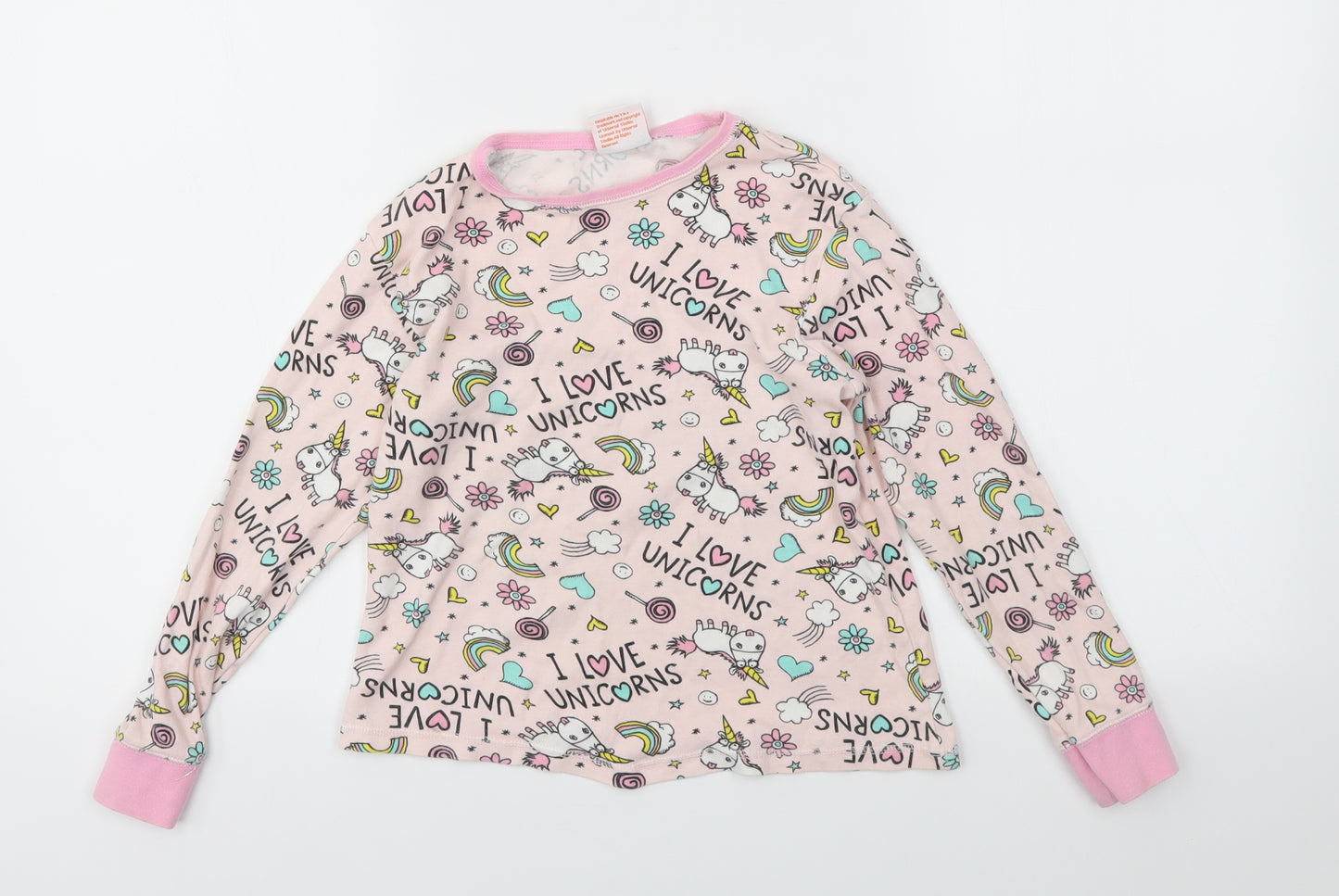 Matalan Girls Pink Animal Print  Top Pyjama Set Size 8 Years