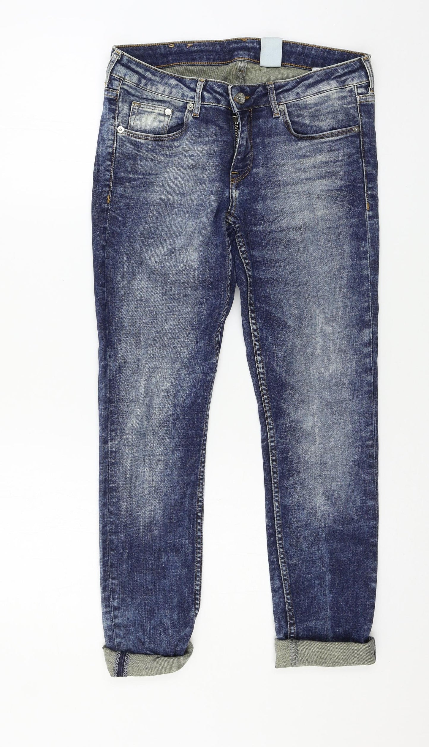 H&M Womens Blue  Denim Straight Jeans Size 29 in L24 in