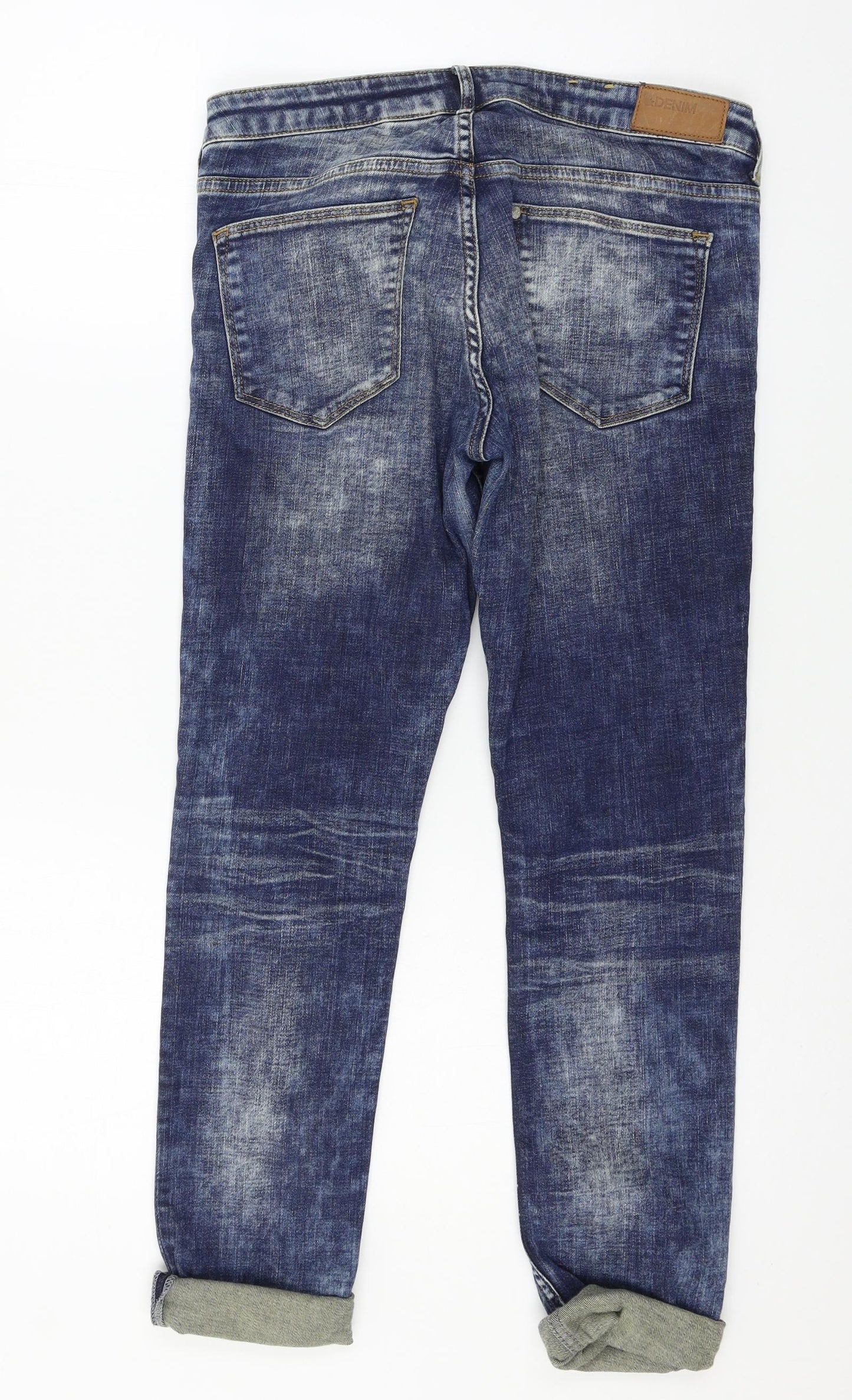 H&M Womens Blue  Denim Straight Jeans Size 29 in L24 in