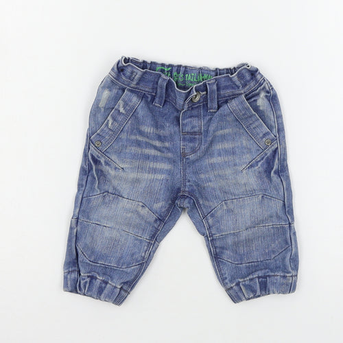 NEXT Boys Blue  Denim Cargo Jeans Size 3-6 Months