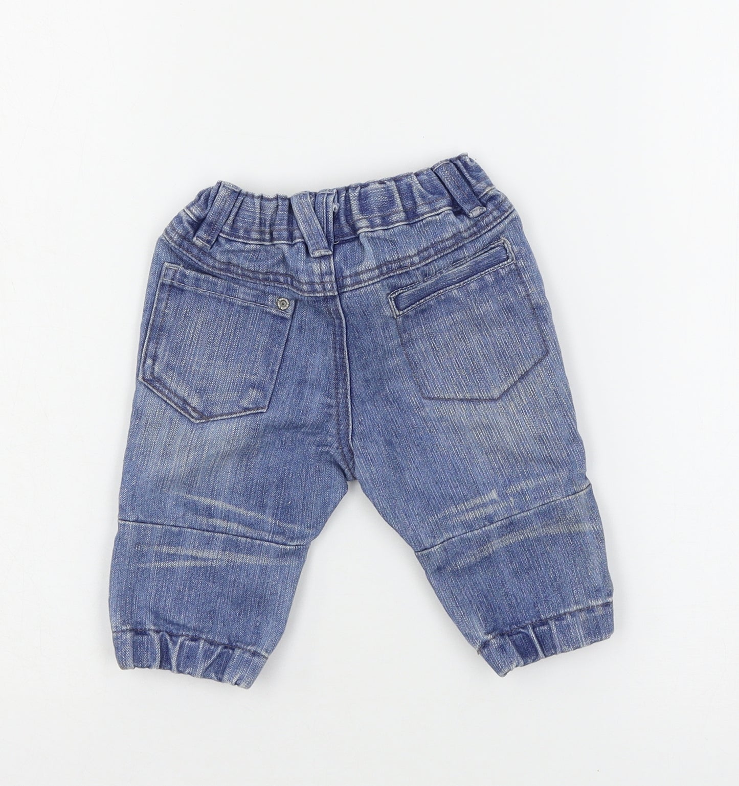 NEXT Boys Blue  Denim Cargo Jeans Size 3-6 Months