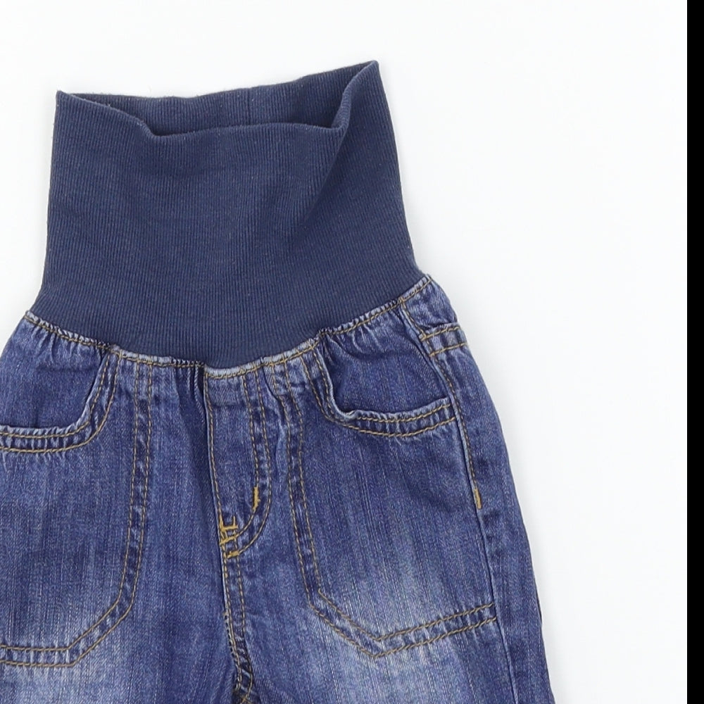 H&M Boys Blue  Denim Cargo Jeans Size 6-9 Months