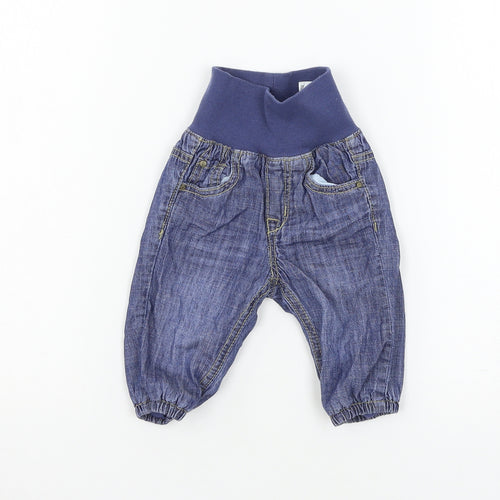 H&M Baby Blue  Denim Cargo Jeans Size 0-3 Months
