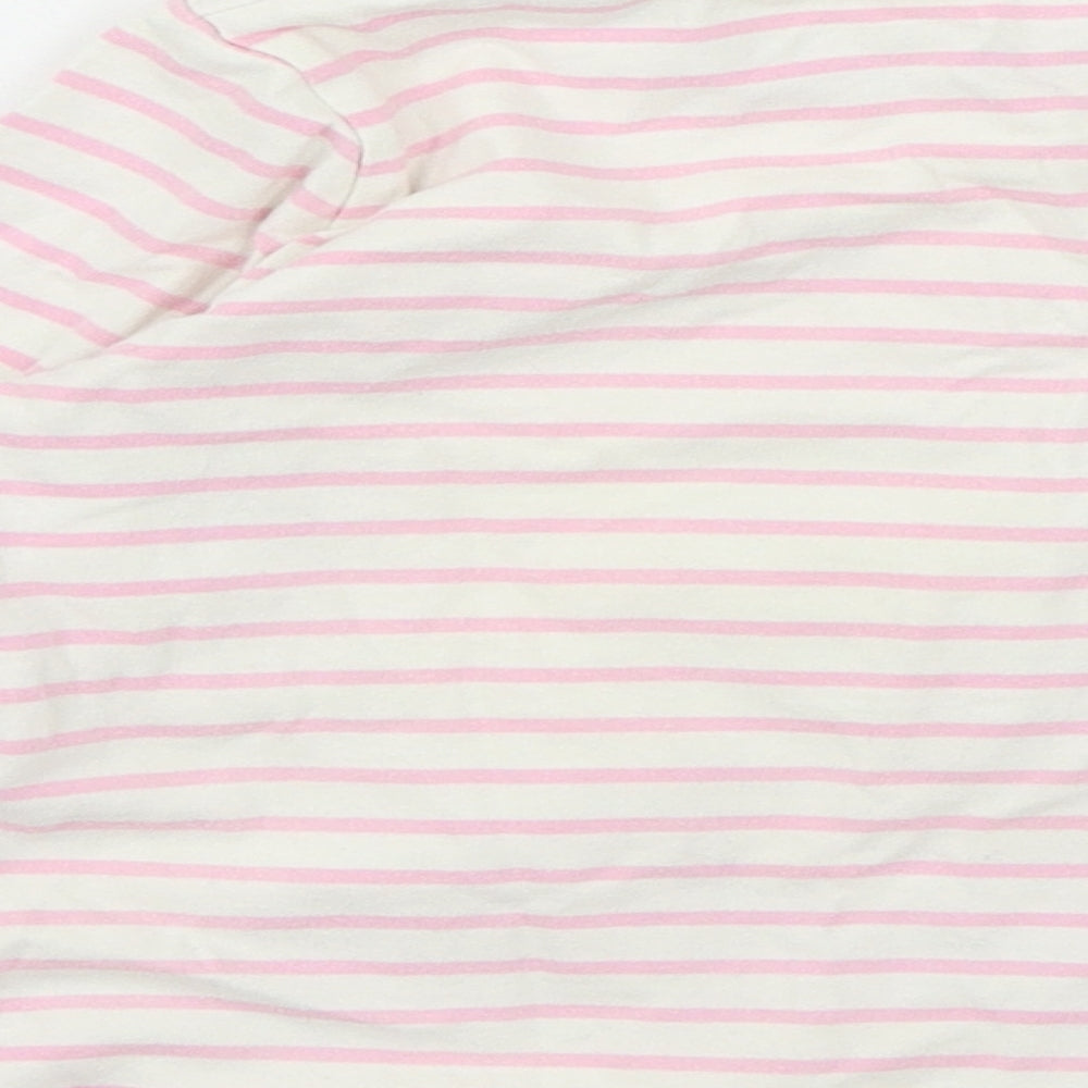 Nutmeg Girls White Striped Jersey Top Pyjama Top Size 4-5 Years  - Peppa Pig
