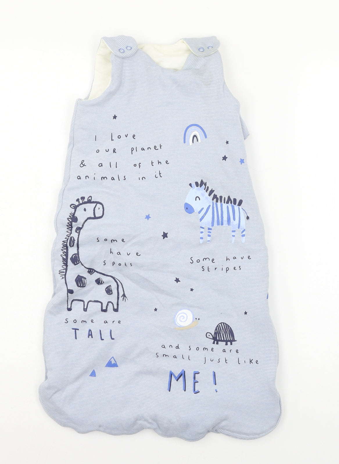 George Girls Blue Striped Jersey Cami One Piece Size 6-9 Months  - Animals