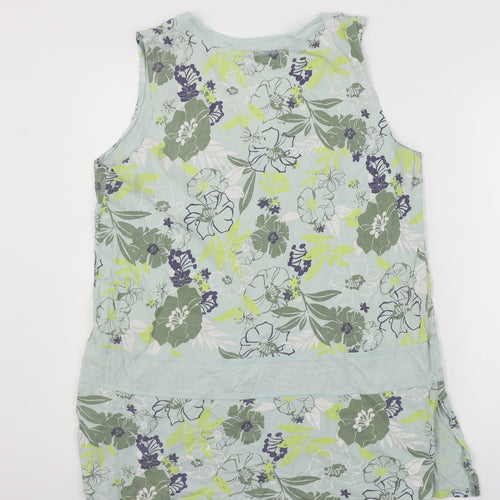 La Redoute Womens Blue Floral Jersey Basic T-Shirt Size 18
