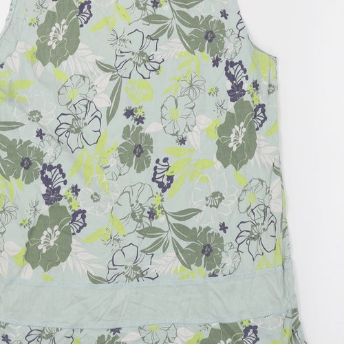 La Redoute Womens Blue Floral Jersey Basic T-Shirt Size 18