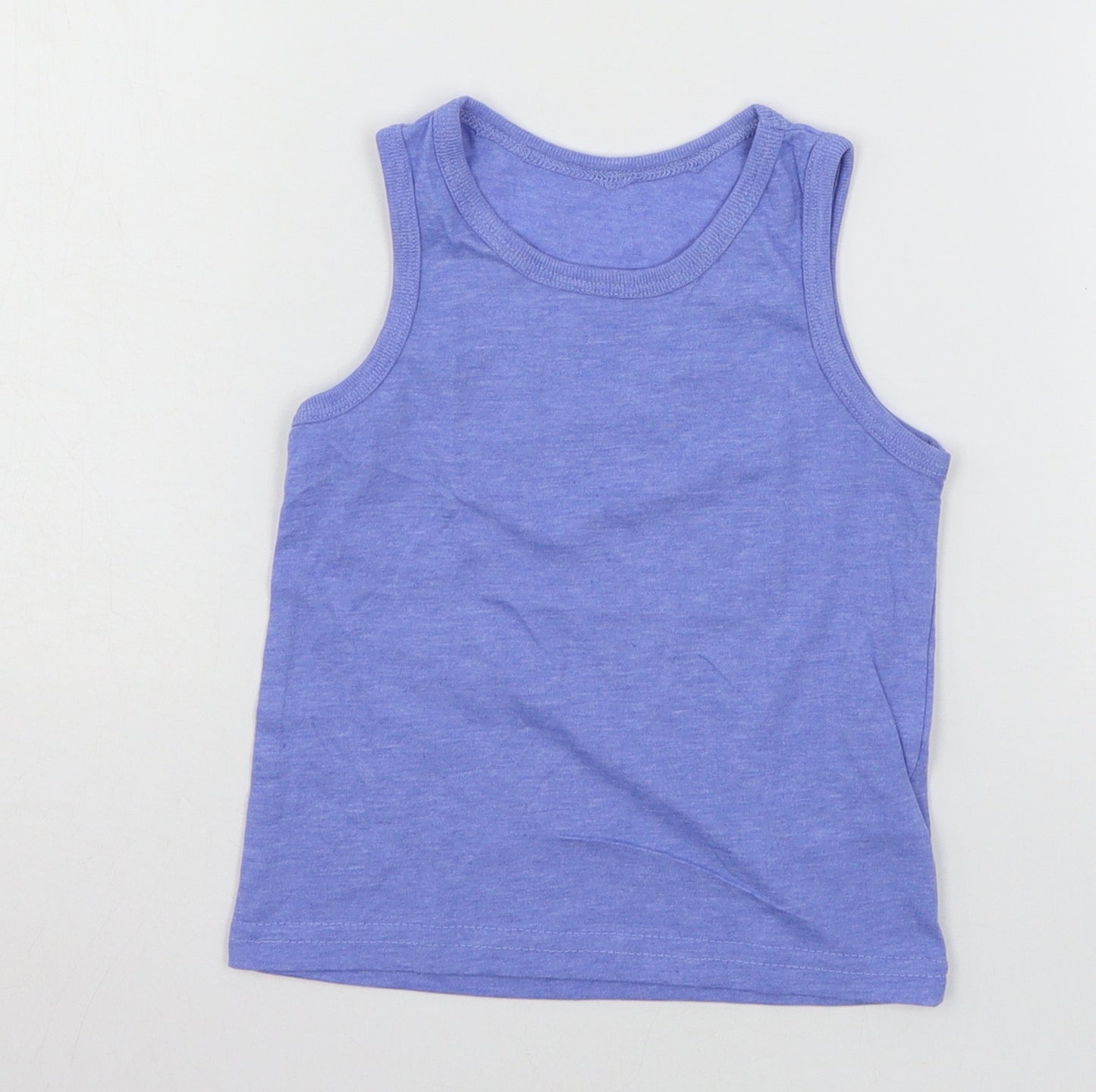 Primark Girls Blue  Jersey Basic Tank Size 4-5 Years