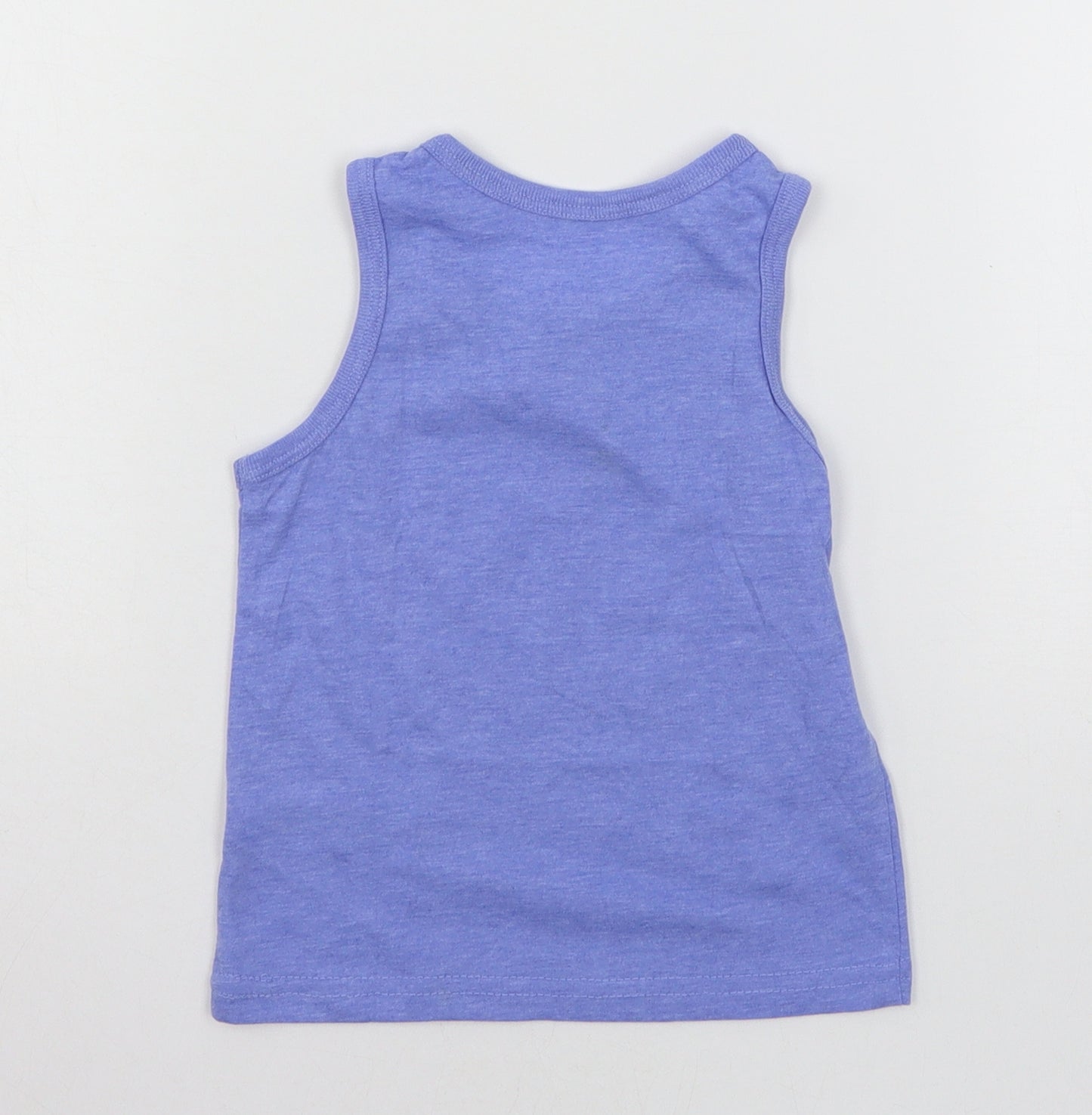 Primark Girls Blue  Jersey Basic Tank Size 4-5 Years