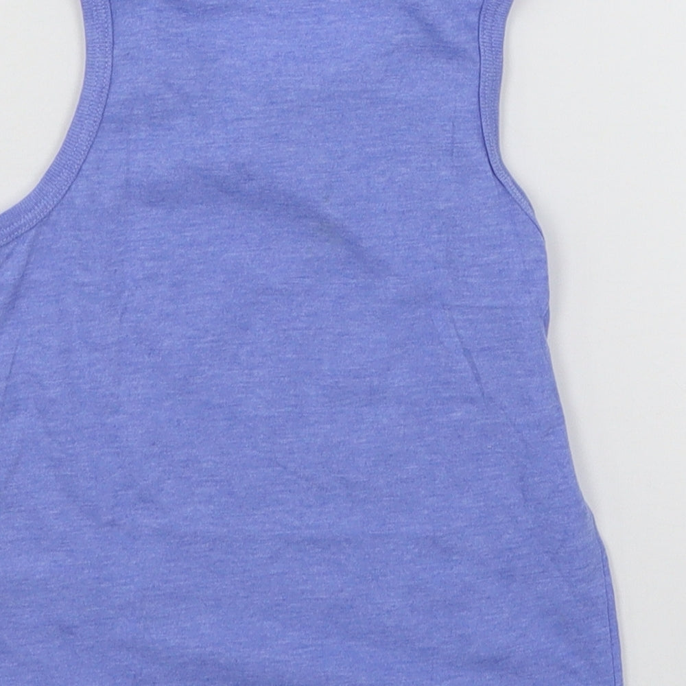 Primark Girls Blue  Jersey Basic Tank Size 4-5 Years