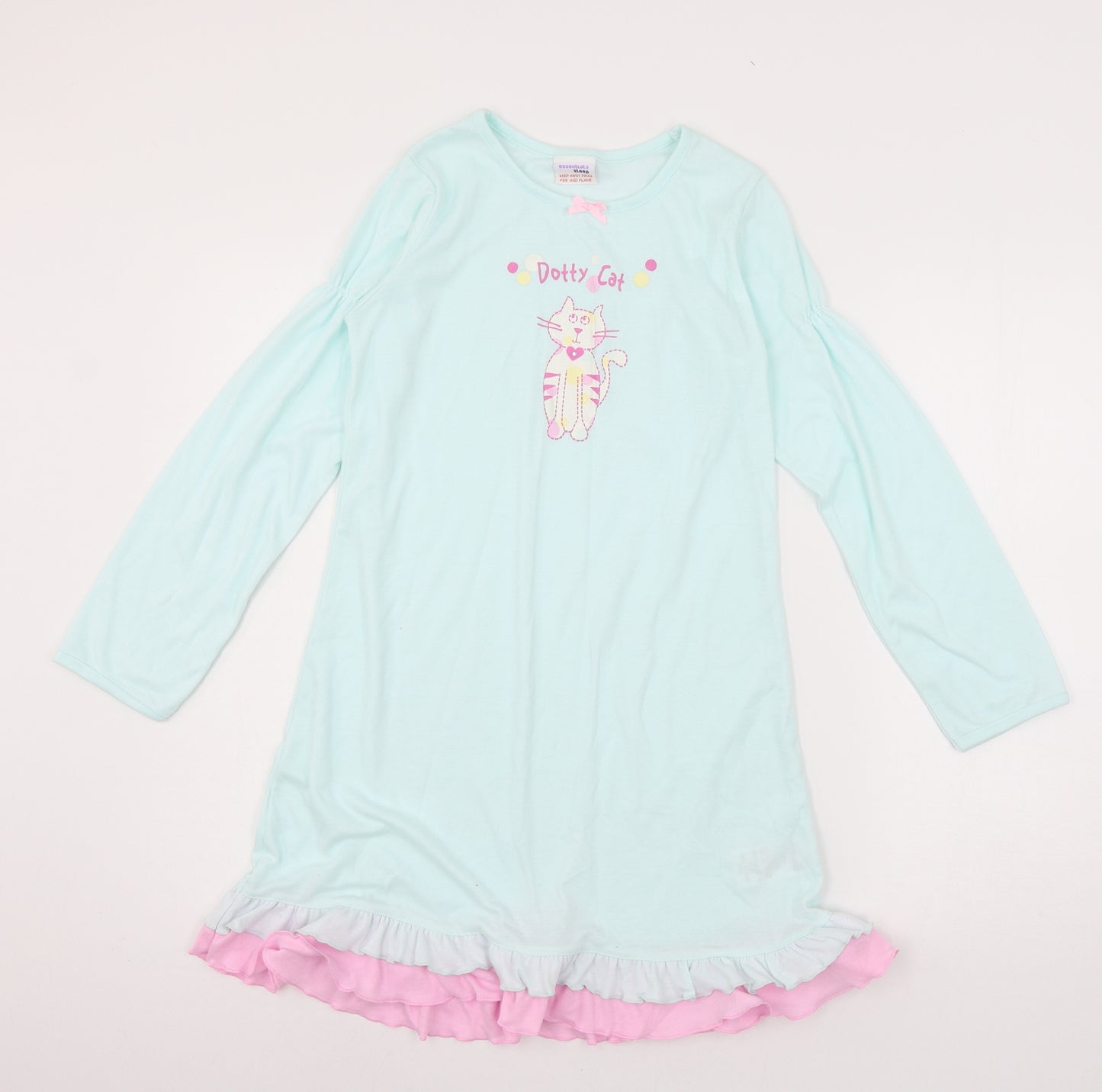 Essentials Girls Blue  Jersey Top Dress Size 10-11 Years  - Dotty Cat