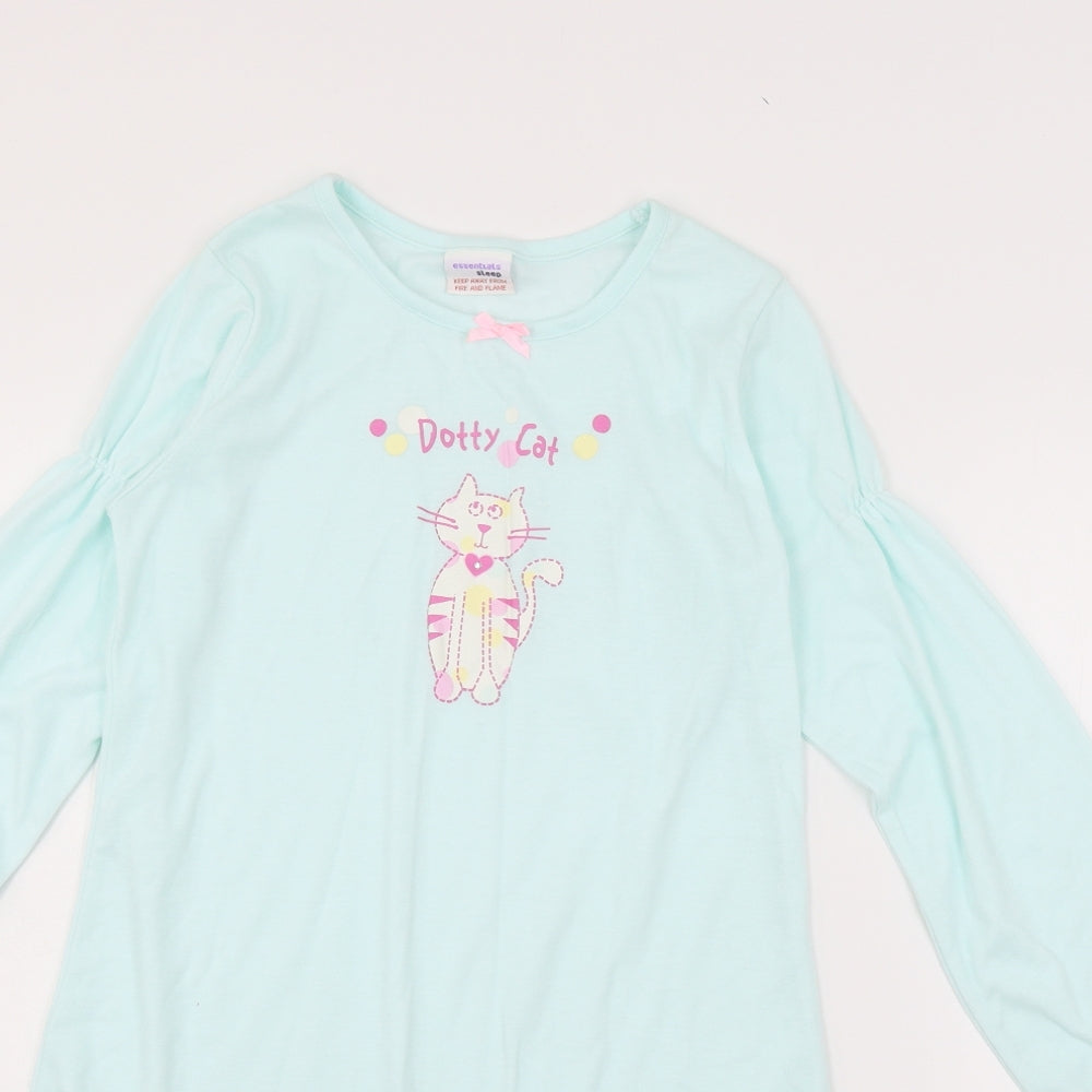 Essentials Girls Blue  Jersey Top Dress Size 10-11 Years  - Dotty Cat