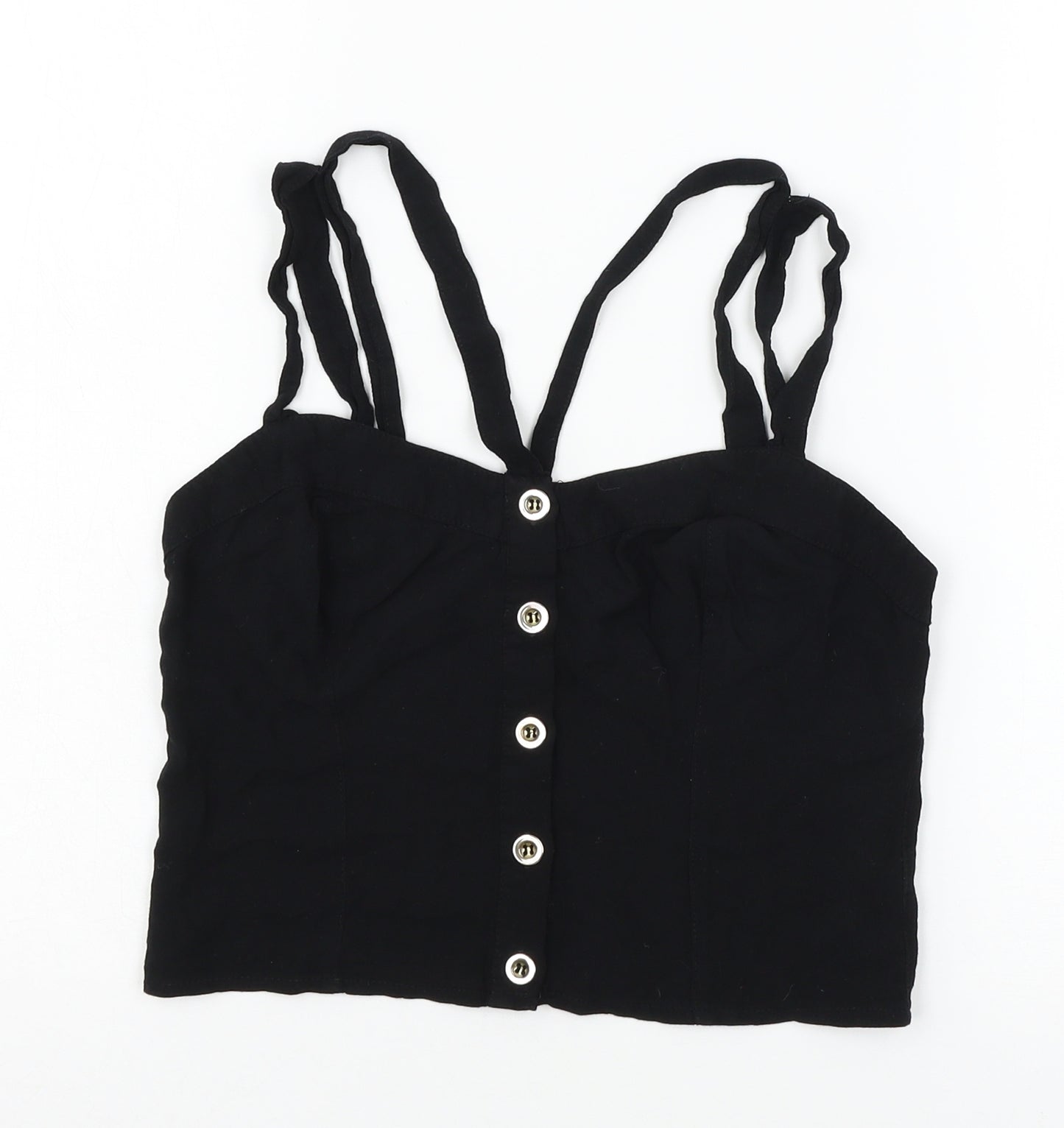 Topshop Womens Black   Basic Tank Size 10