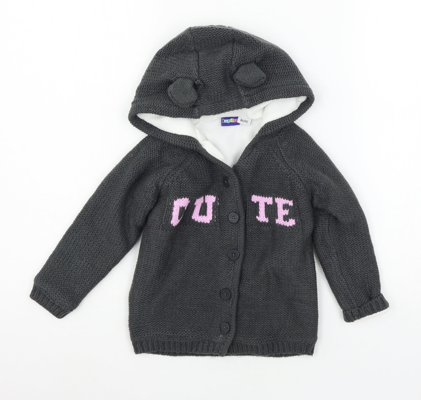 Lupilu Girls Grey  Knit Jacket  Size 18-24 Months  - Cute
