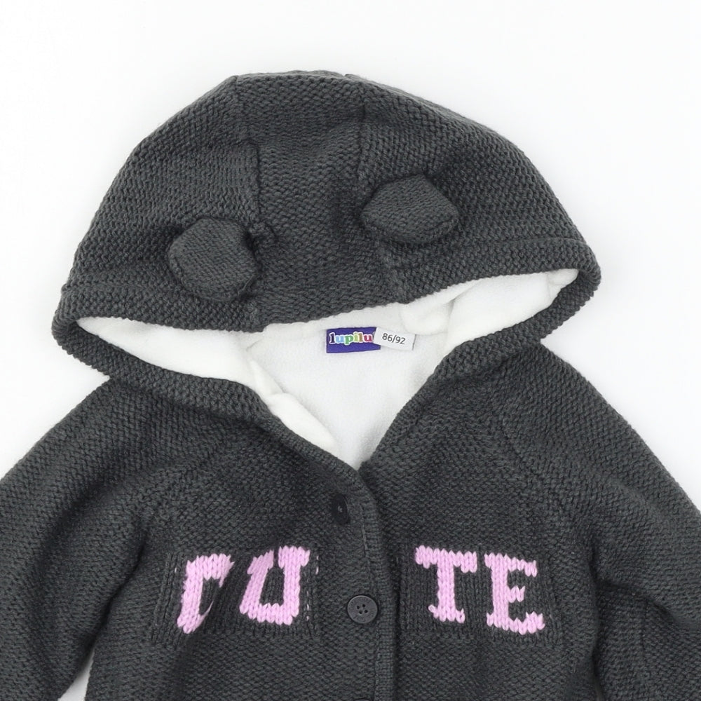 Lupilu Girls Grey  Knit Jacket  Size 18-24 Months  - Cute