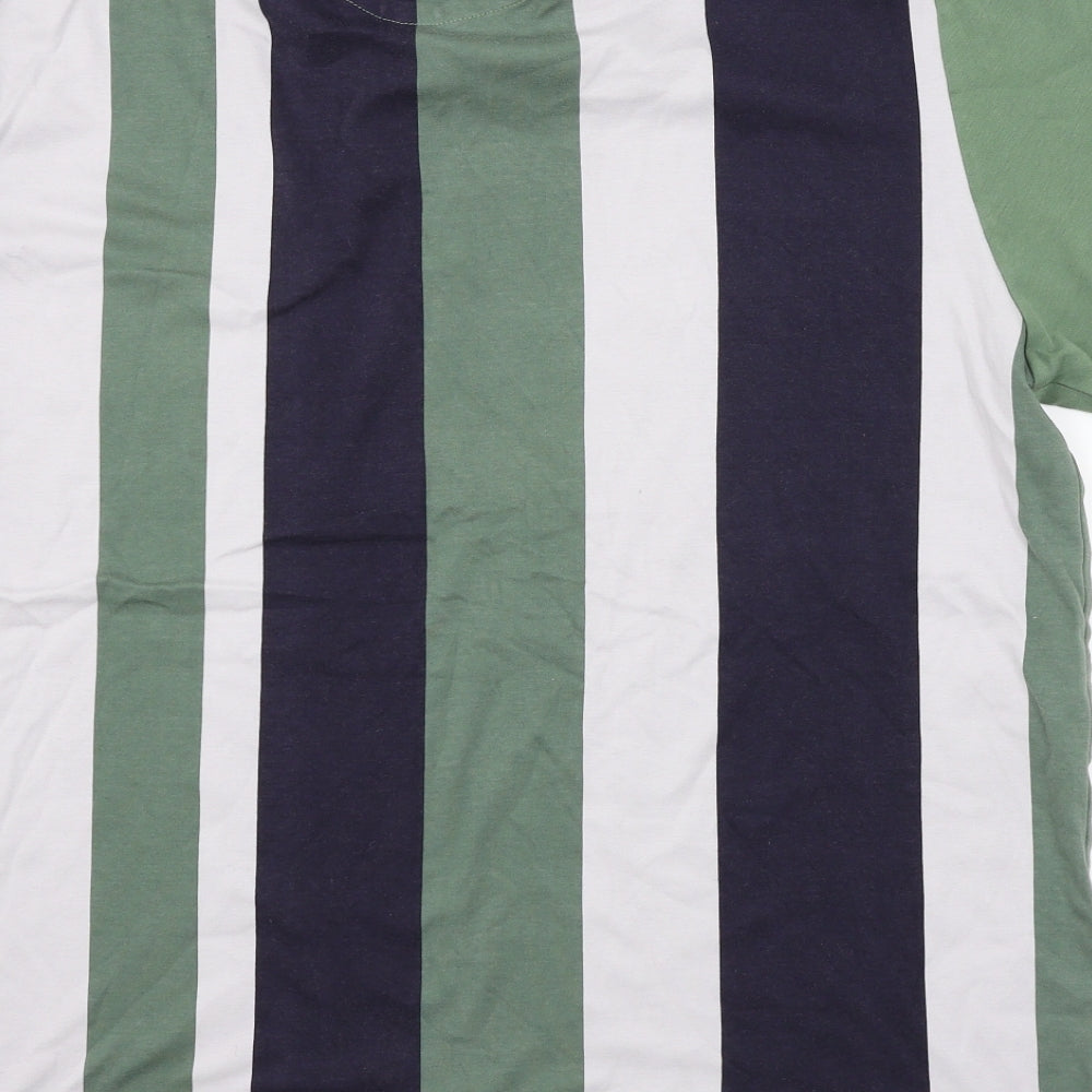 NEXT Mens Multicoloured Striped Jersey  Polo Size 2XL