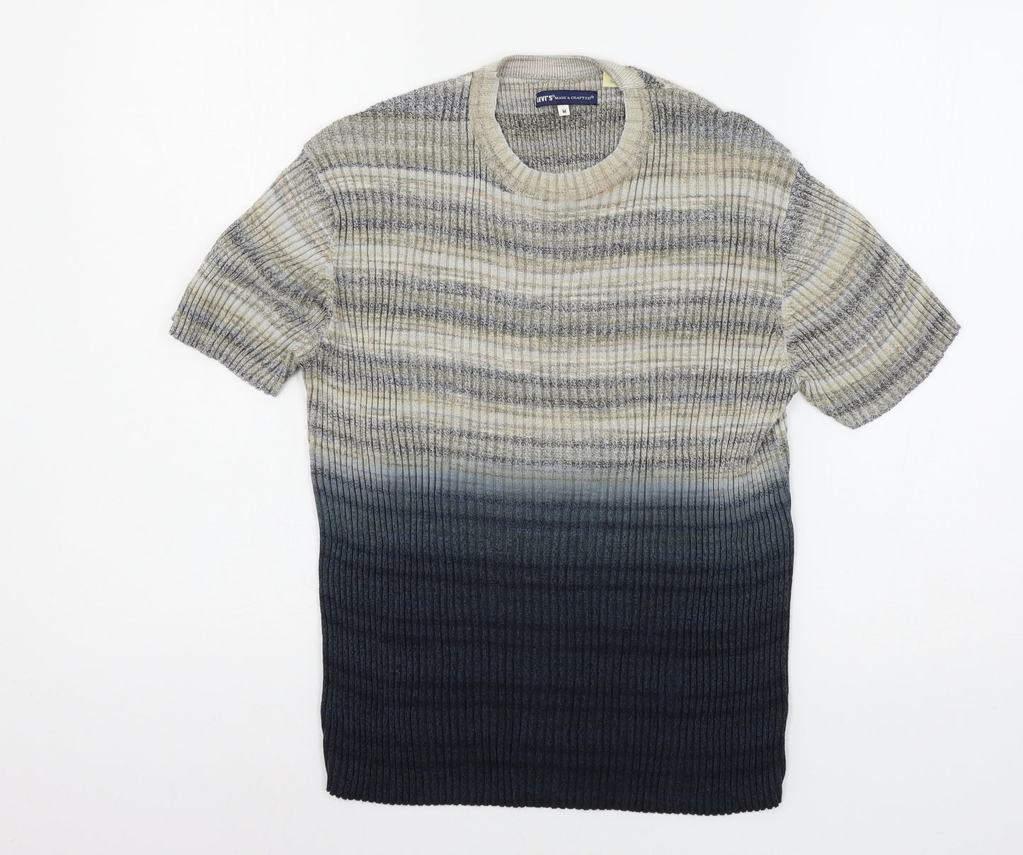 Levi's Womens Blue Striped Knit Basic T-Shirt Size M