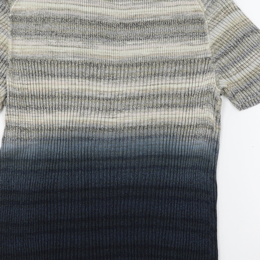 Levi's Womens Blue Striped Knit Basic T-Shirt Size M