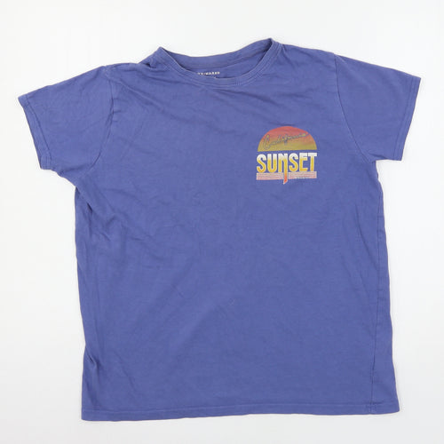 Primark Boys Blue  Jersey Basic T-Shirt Size 13-14 Years  - Calirfornia