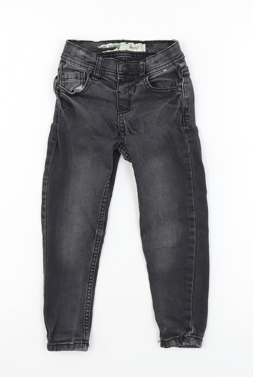 Denim & Co. Boys Grey  Denim Skinny Jeans Size 3-4 Years
