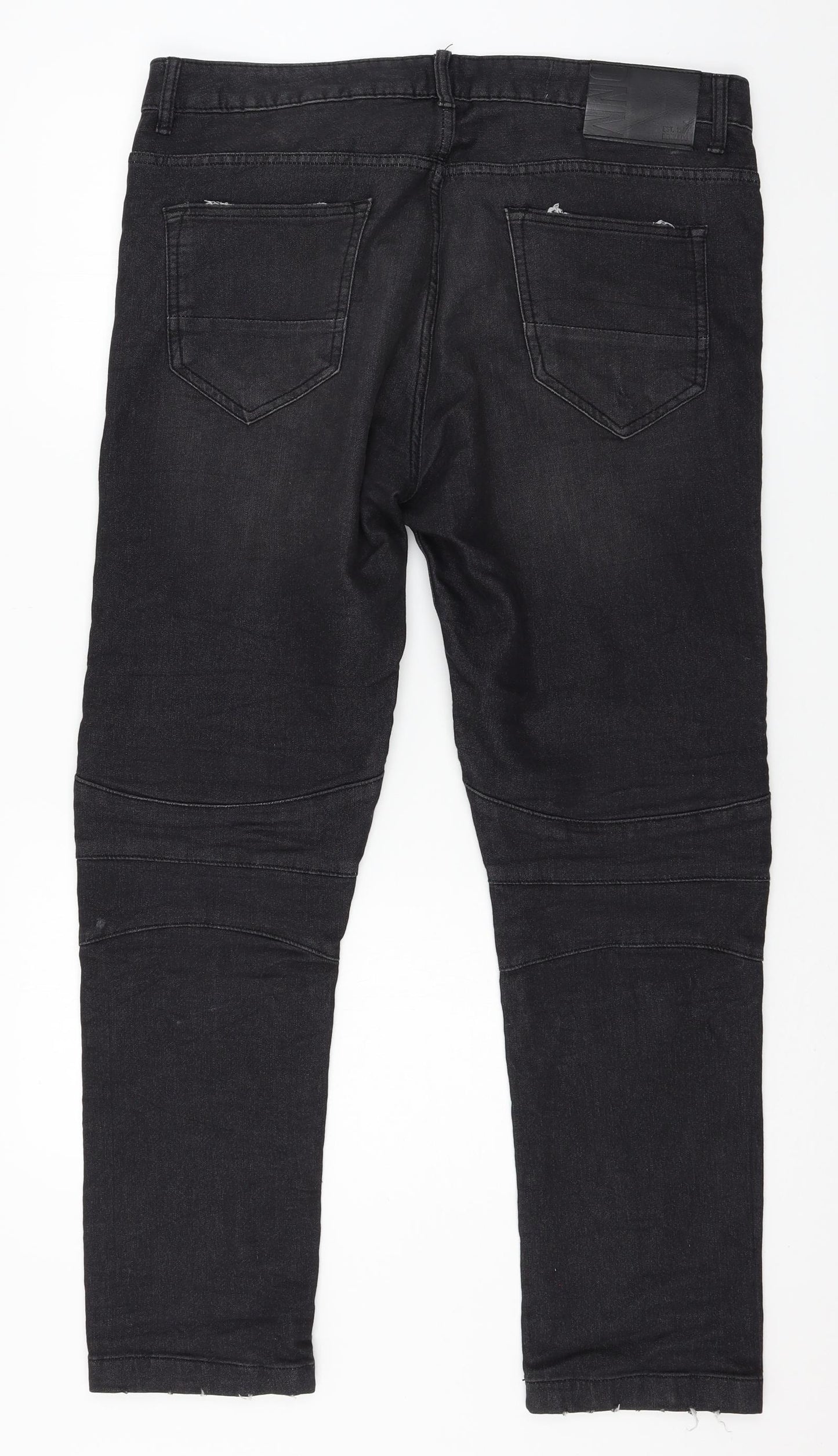 Denim & Co. Mens Grey  Denim Straight Jeans Size 36 in L30 in