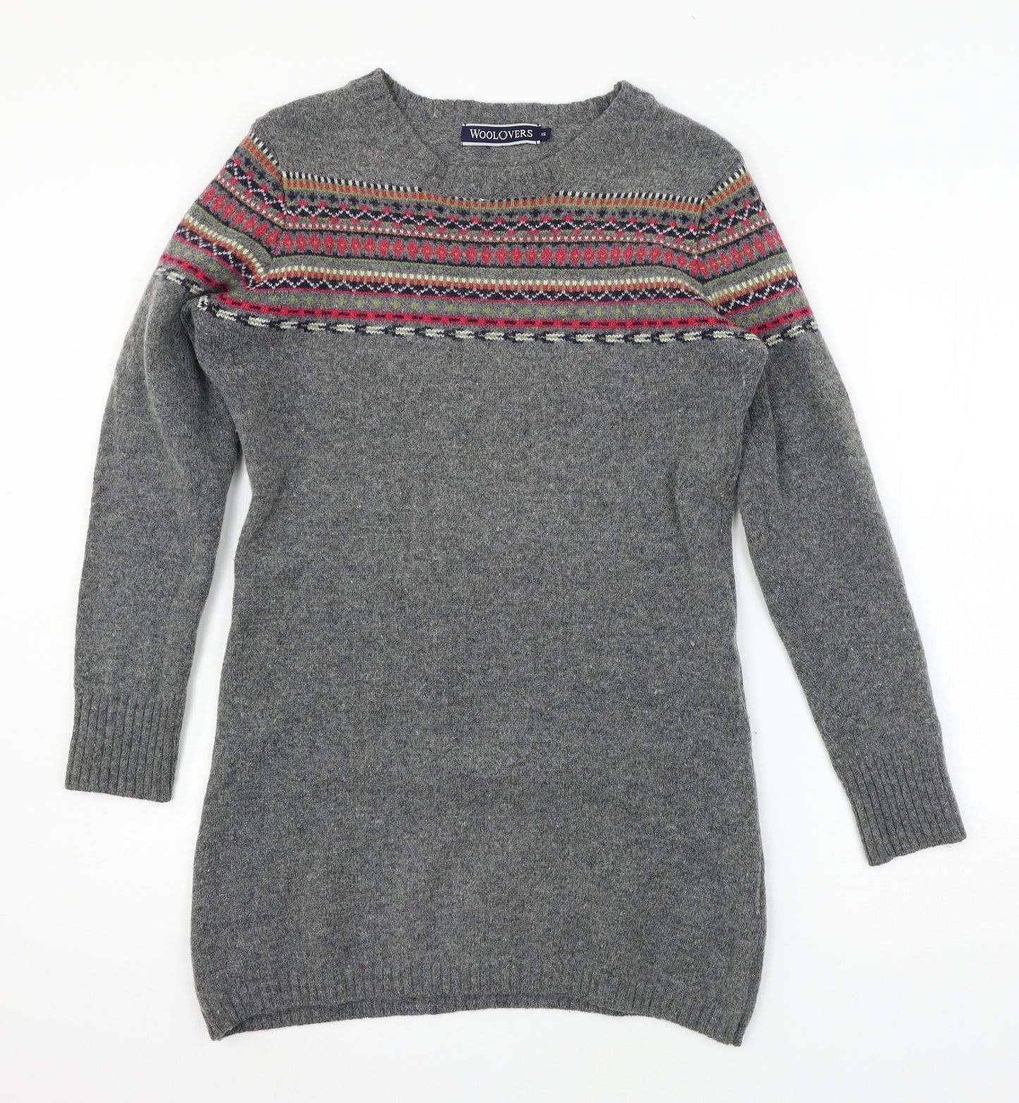 Woolovers Womens Grey  Knit Pullover Jumper Size XS