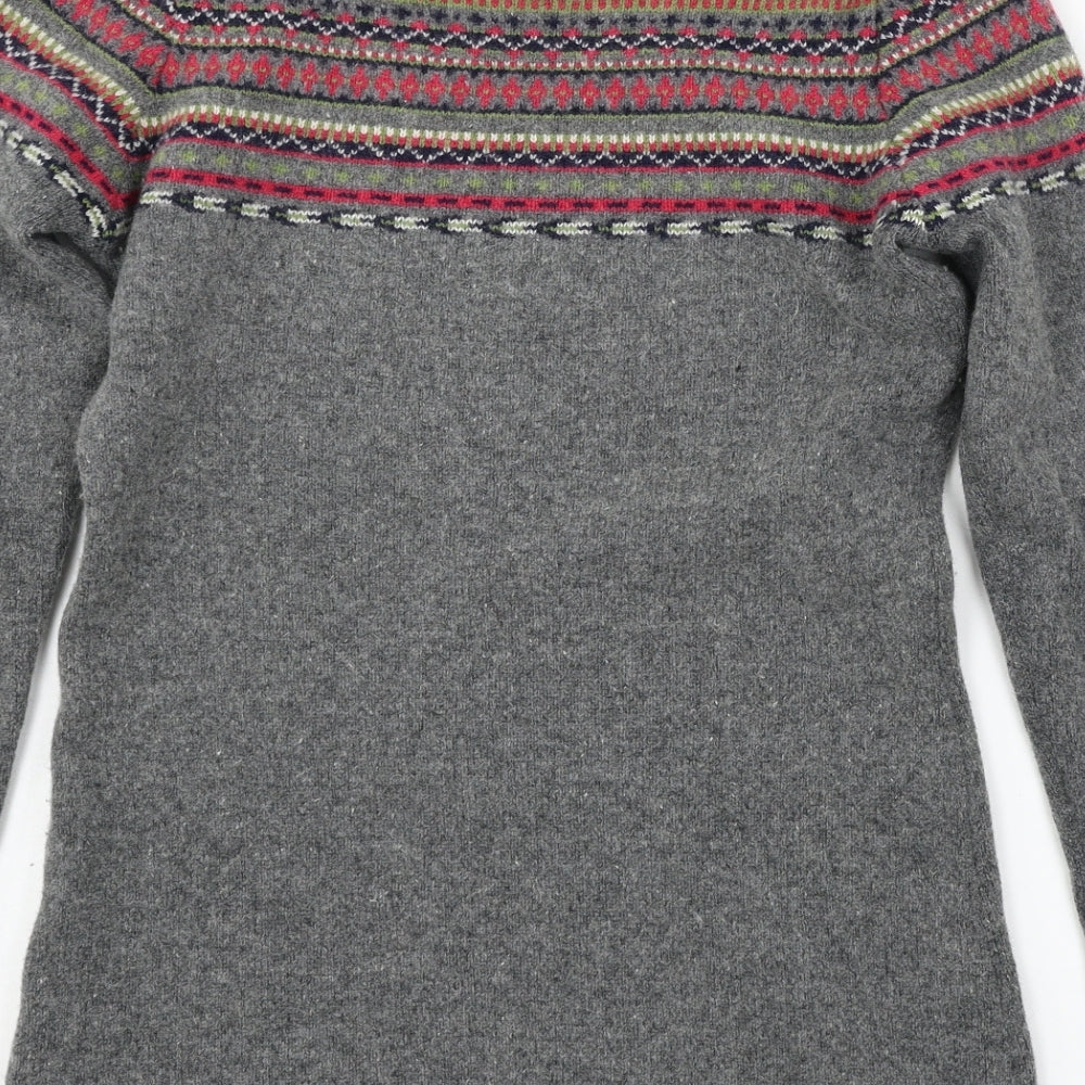Woolovers Womens Grey  Knit Pullover Jumper Size XS