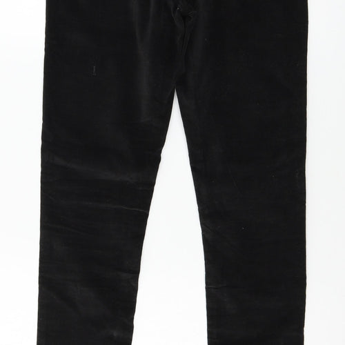 Jack Will Womens Black  Velour Snow Pants Trousers Size 12 L20 in