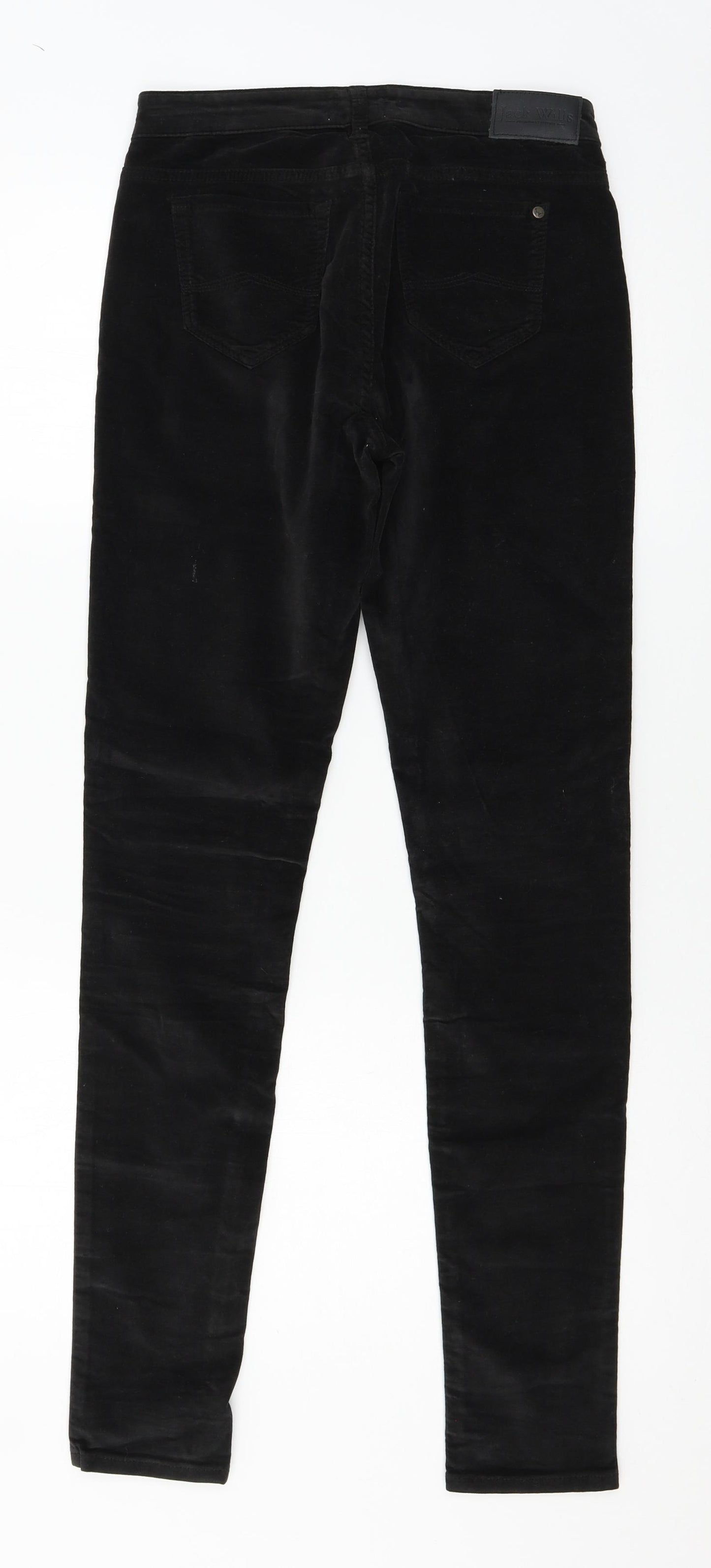 Jack Will Womens Black  Velour Snow Pants Trousers Size 12 L20 in