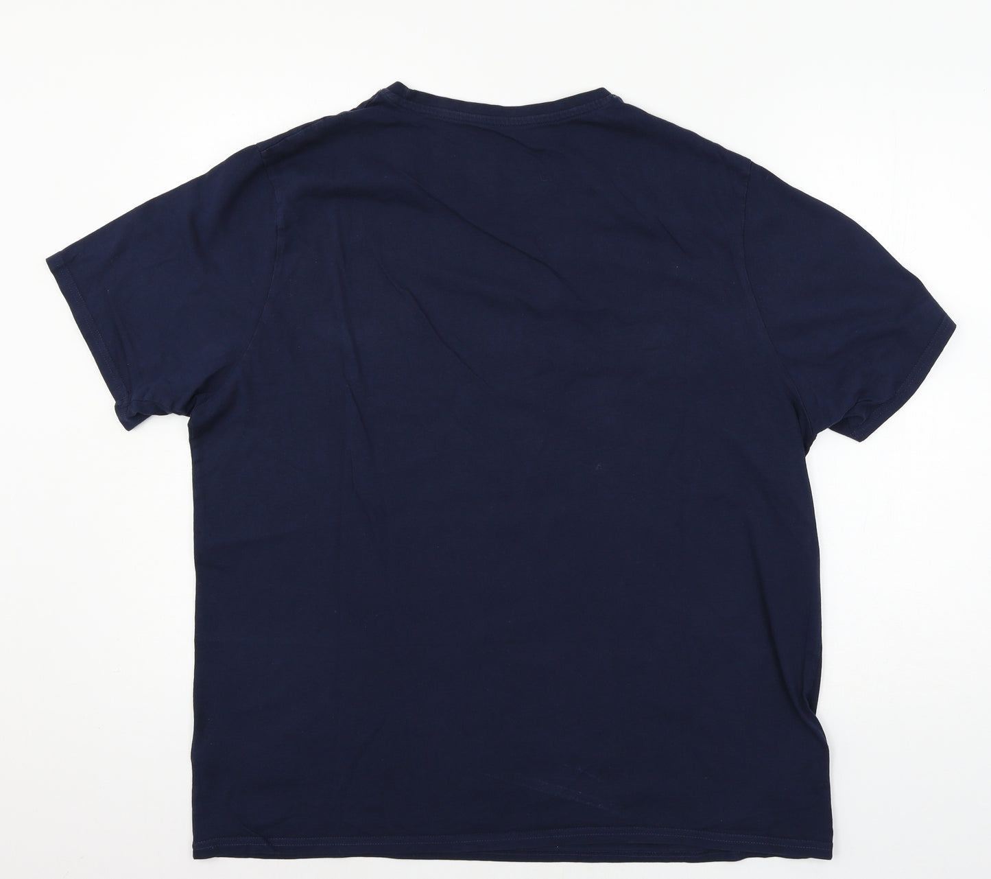 M&S Mens Blue  Jersey  T-Shirt Size XL