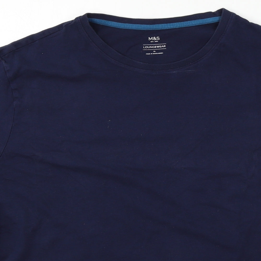 M&S Mens Blue  Jersey  T-Shirt Size XL