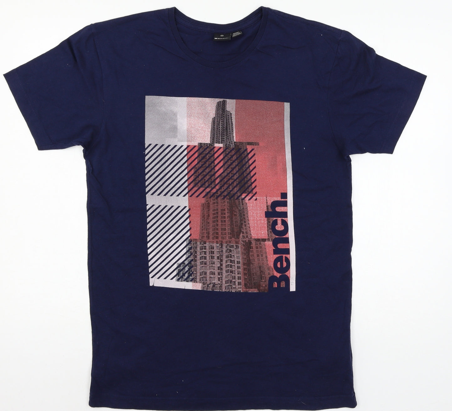 Bench  Mens Blue  Jersey  T-Shirt Size S