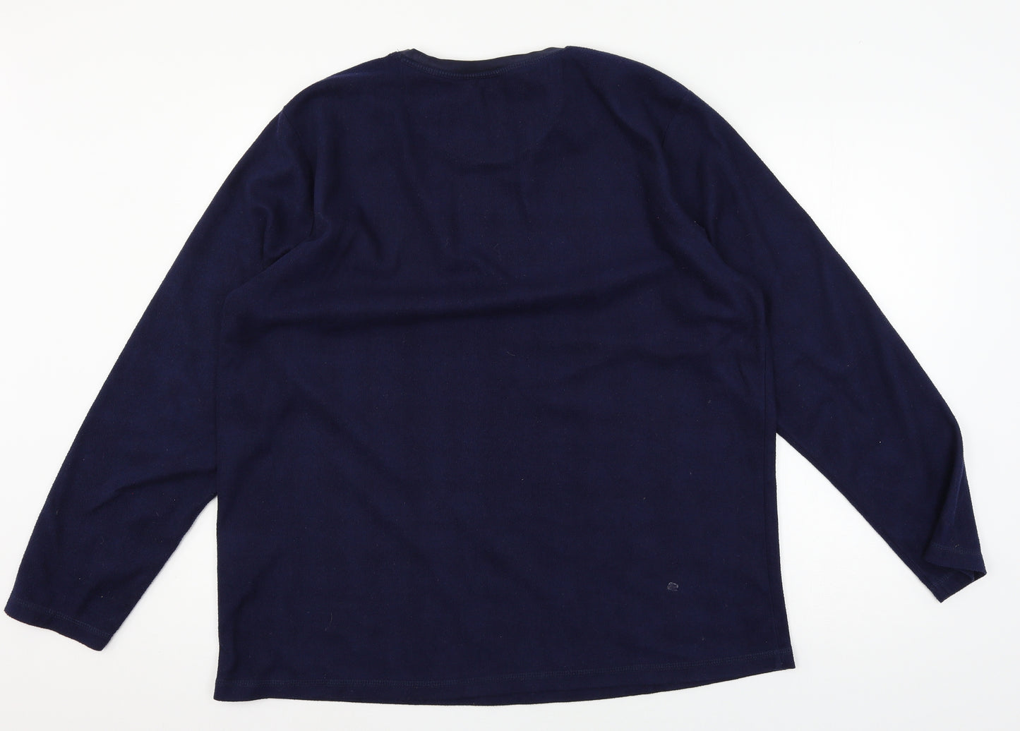 Livergy Mens Black Solid Fleece  Pyjama Top Size XL