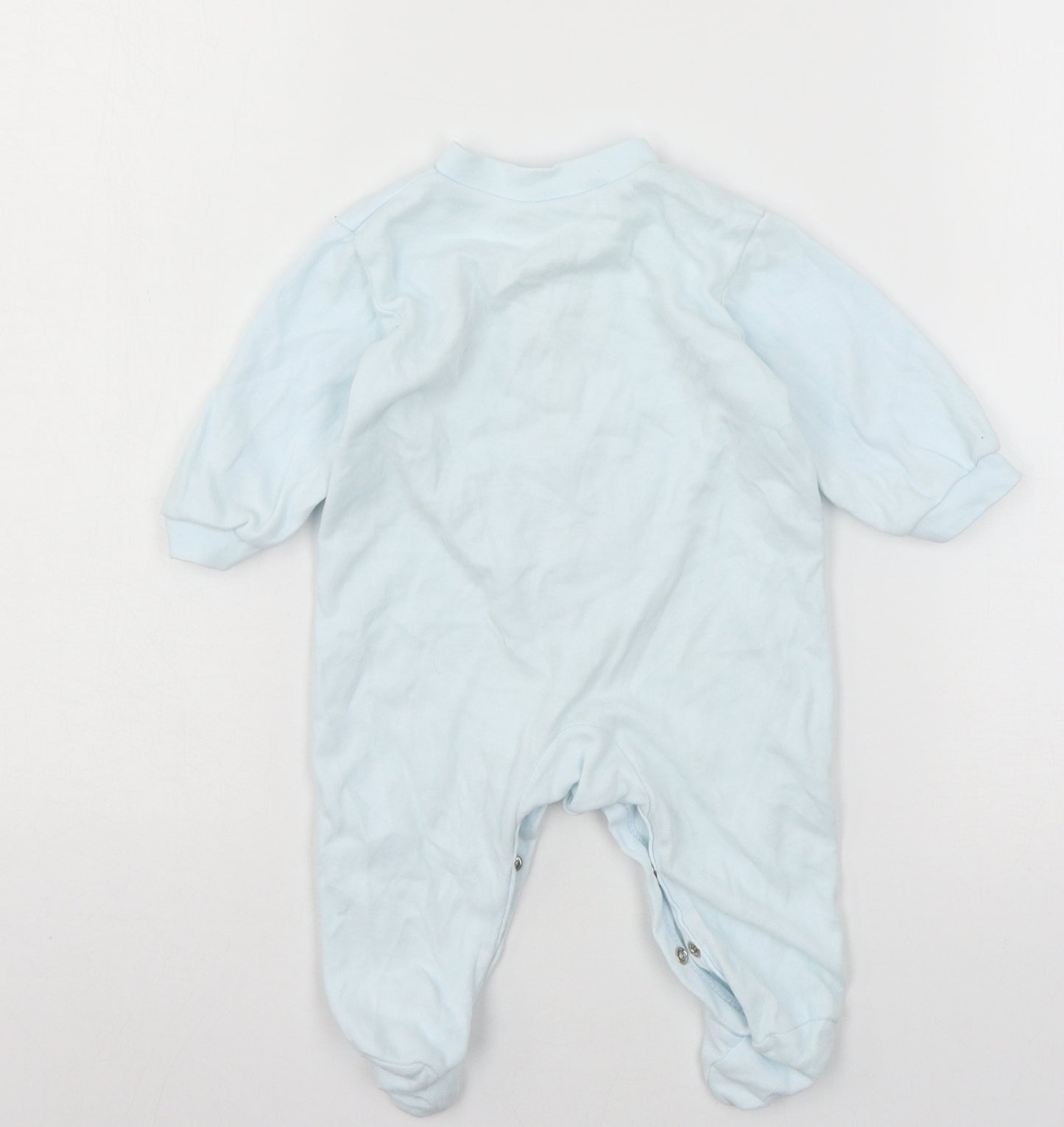 Preworn Boys Blue Ombré Jersey Babygrow One-Piece Size 3-6 Months  - Lion