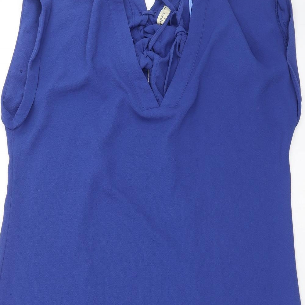 Papaya Womens Blue   Shift  Size 12  - Lace up Detail