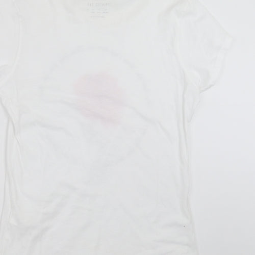 Primark Womens White   Basic T-Shirt Size 14  - rose