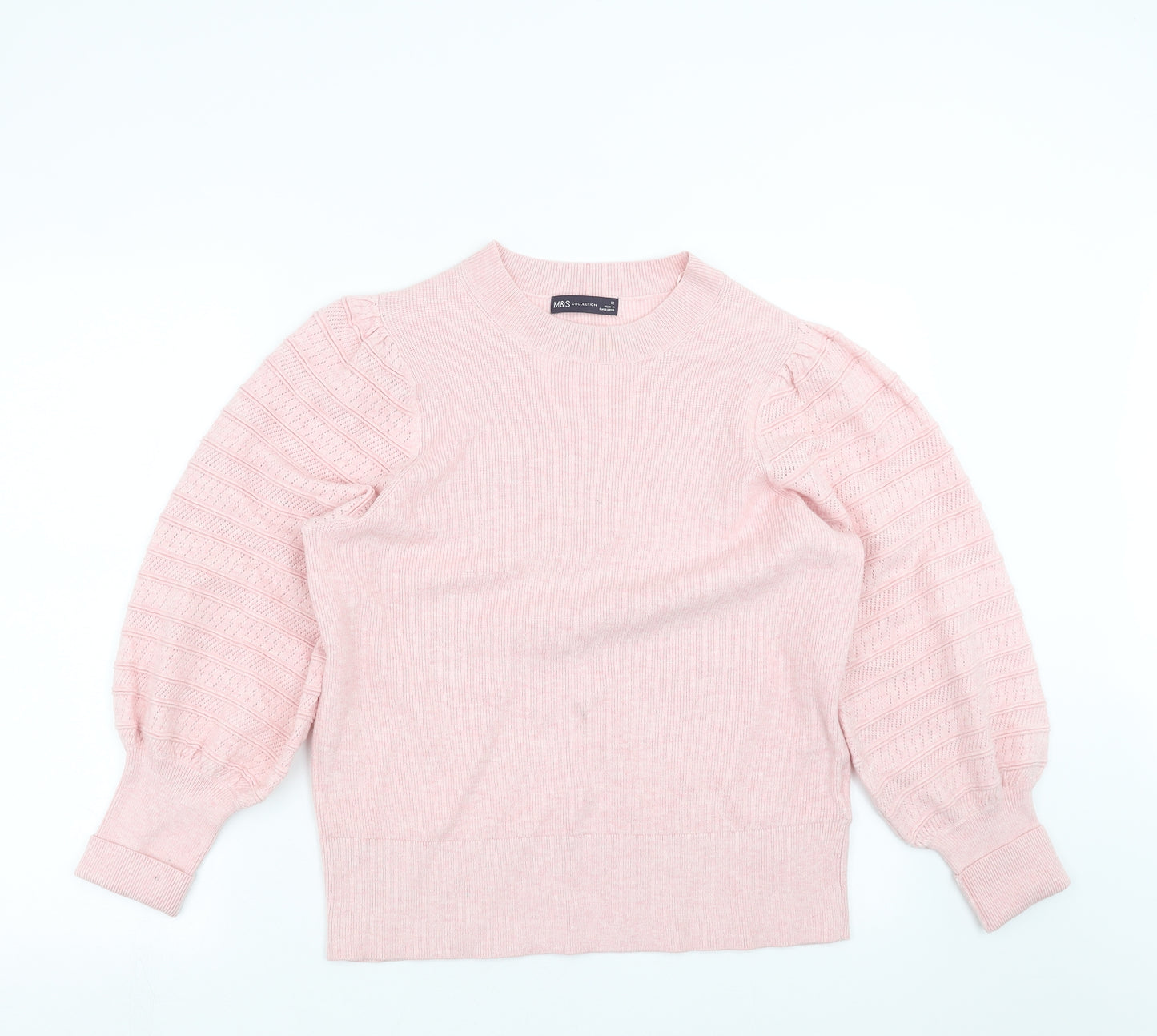 Marks and Spencer Womens Pink  Knit Pullover Jumper Size 12