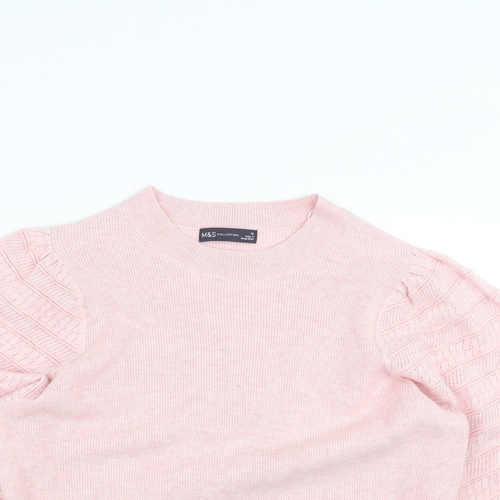 Marks and Spencer Womens Pink  Knit Pullover Jumper Size 12