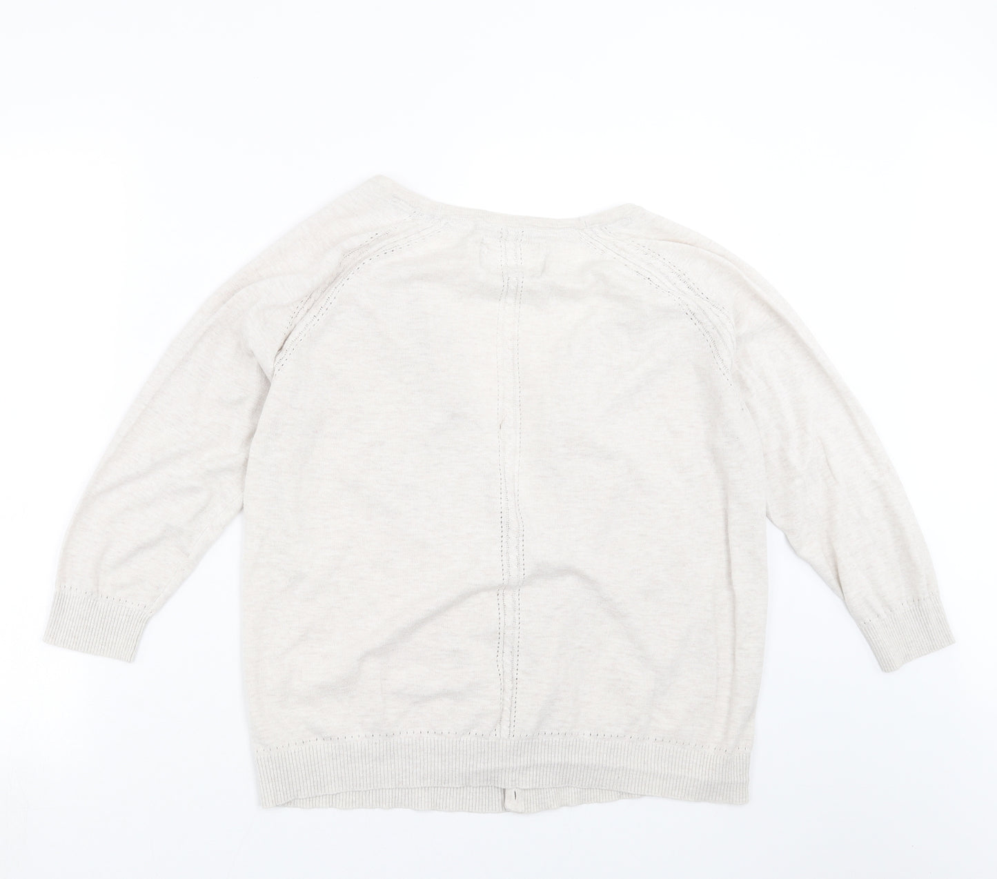 Mantaray Womens Beige  Knit Cardigan Jumper Size 18