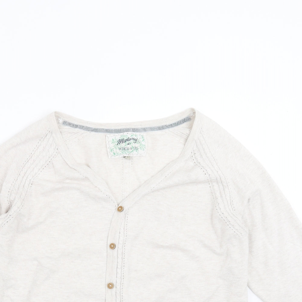 Mantaray Womens Beige  Knit Cardigan Jumper Size 18