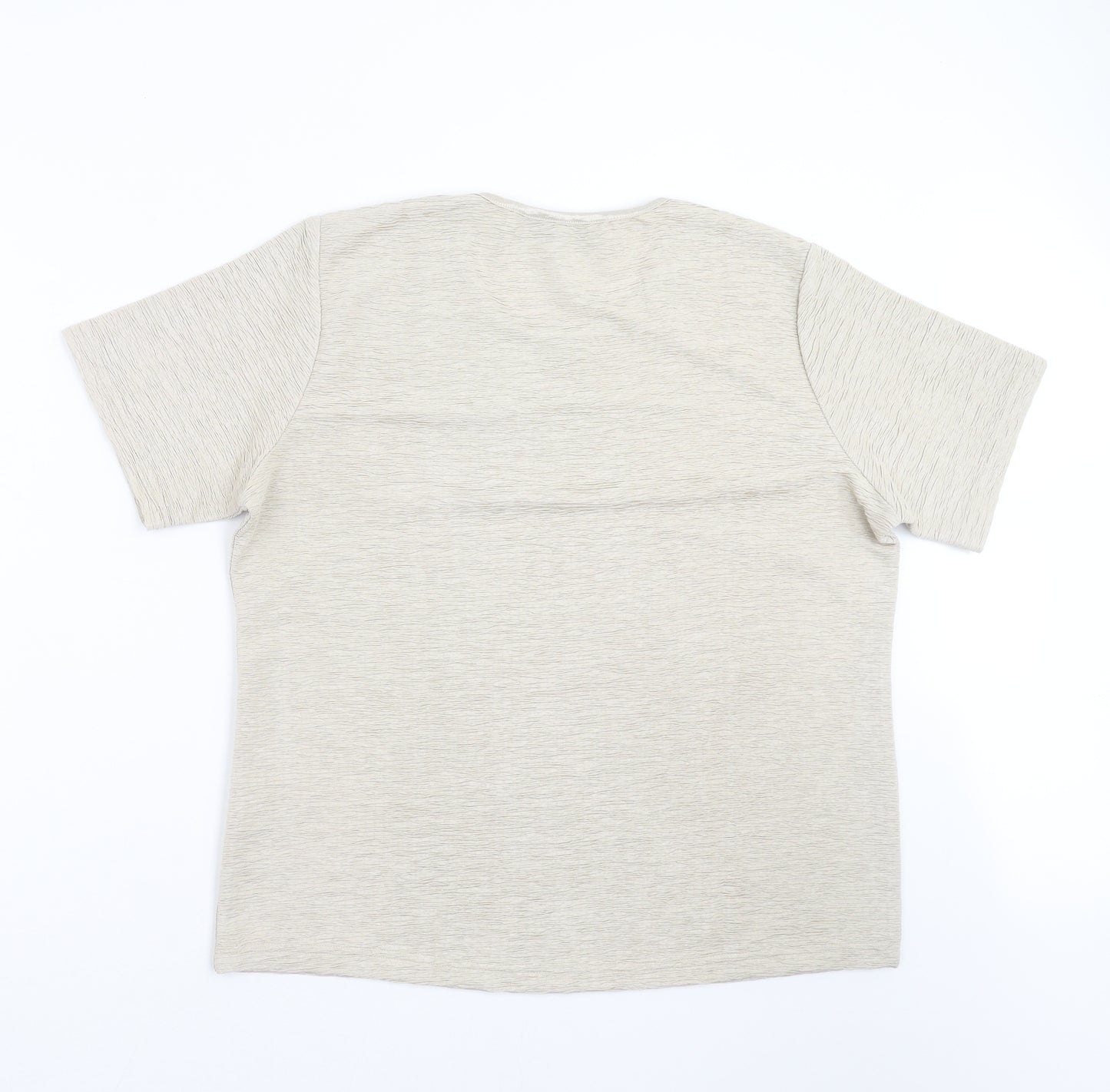 Honor Milburn Womens Beige   Basic T-Shirt Size 14