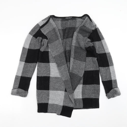Select Womens Grey Check Knit Cape Jumper Size 10