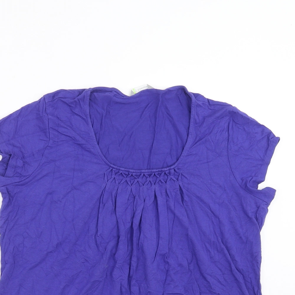 Marks and Spencer Womens Purple   Basic T-Shirt Size 14