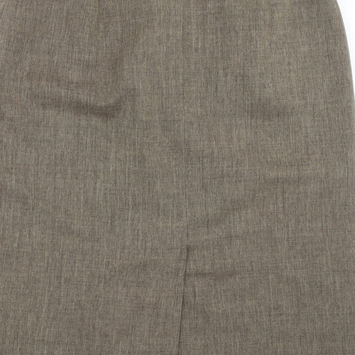 Berketex Womens Beige Herringbone  Straight & Pencil Skirt Size 16