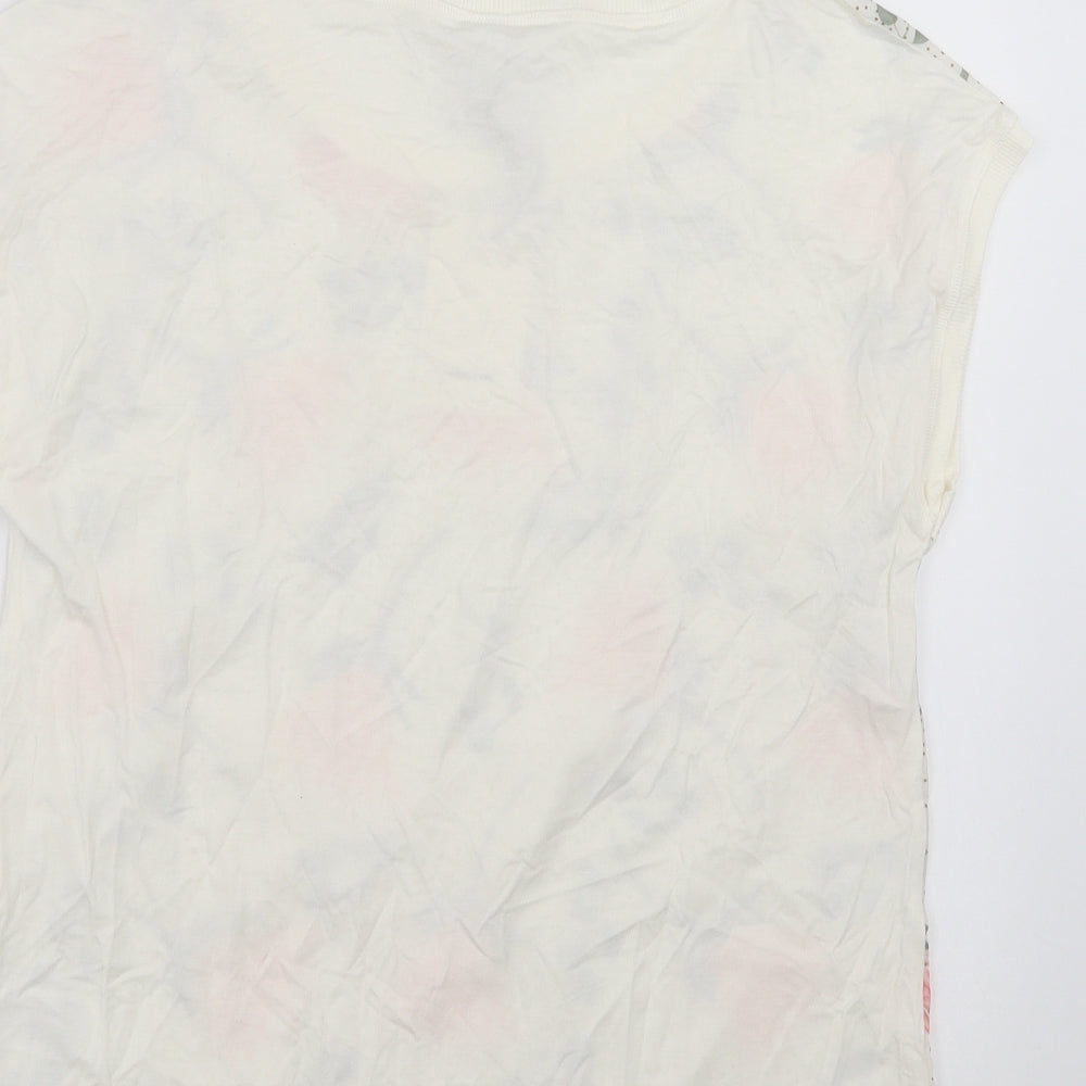 Soyaconcept Womens Ivory Floral  Basic T-Shirt Size M