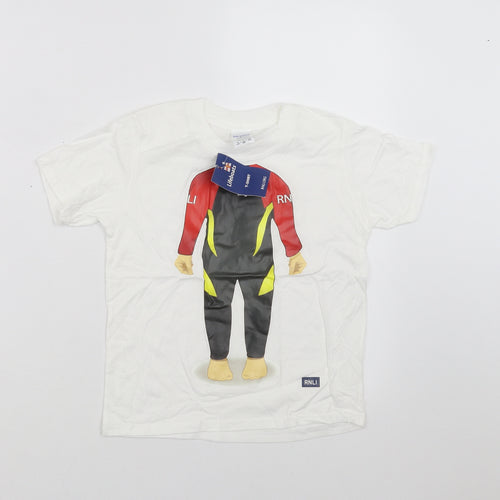 Gildan Boys White   Basic T-Shirt Size 5-6 Years  - lifeguard